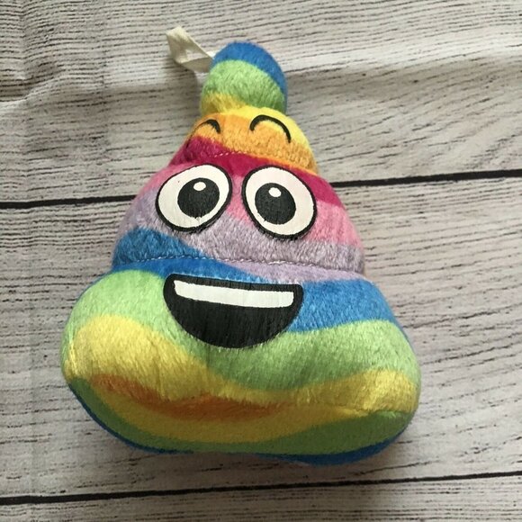 Rainbow Emoji Poop Plush 6” Ornament - Picture 1 of 3